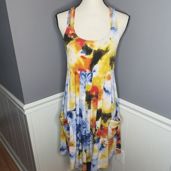 Calvin Klein Dresses & Skirts - Calvin Klein | Abstract Watercolor Pocket Dress